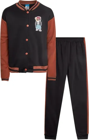 Pro Athlete Boys' Sweatsuit - 2 Piece Fleece Varsity Jacket and Jogger Sweatpants Set - Activewear Set for Boys (8-16)