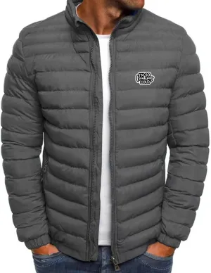 Puffer Jacket Men Packable Lightweight Down Coat Stand Collar Quilted Jacket Zip up Padded Coat Warm Winter Jackets