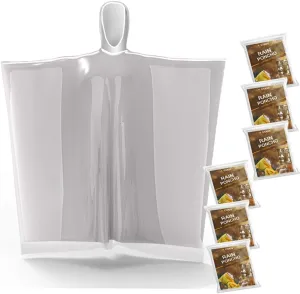 Rain Ponchos,with Drawstring Hood （10 Pack） Emergency Disposable Rain Ponchos Family Pack for Adults,Clear