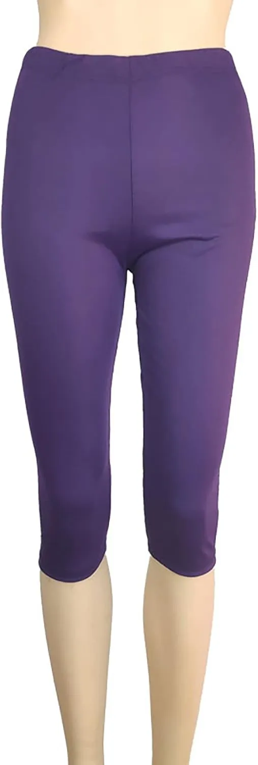 Ruziyoog Womens Capri Leggings High Waist Stretchable Yoga Pants Tummy Control Workout Leggings Compression Capris Pants
