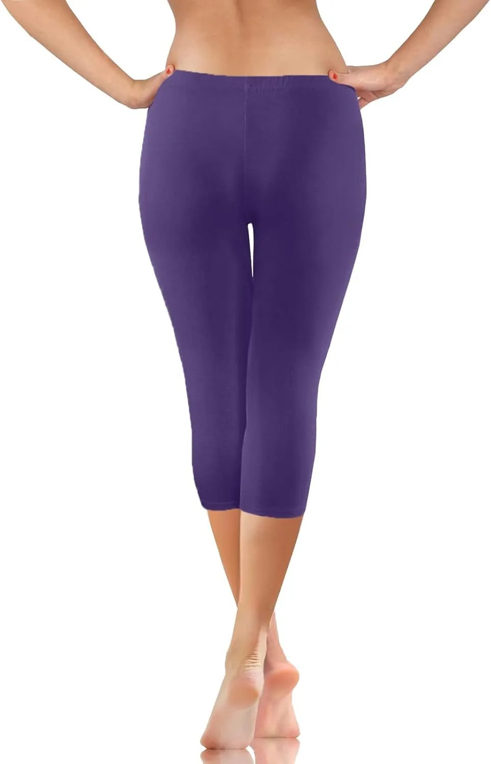 Ruziyoog Womens Capri Leggings High Waist Stretchable Yoga Pants Tummy Control Workout Leggings Compression Capris Pants