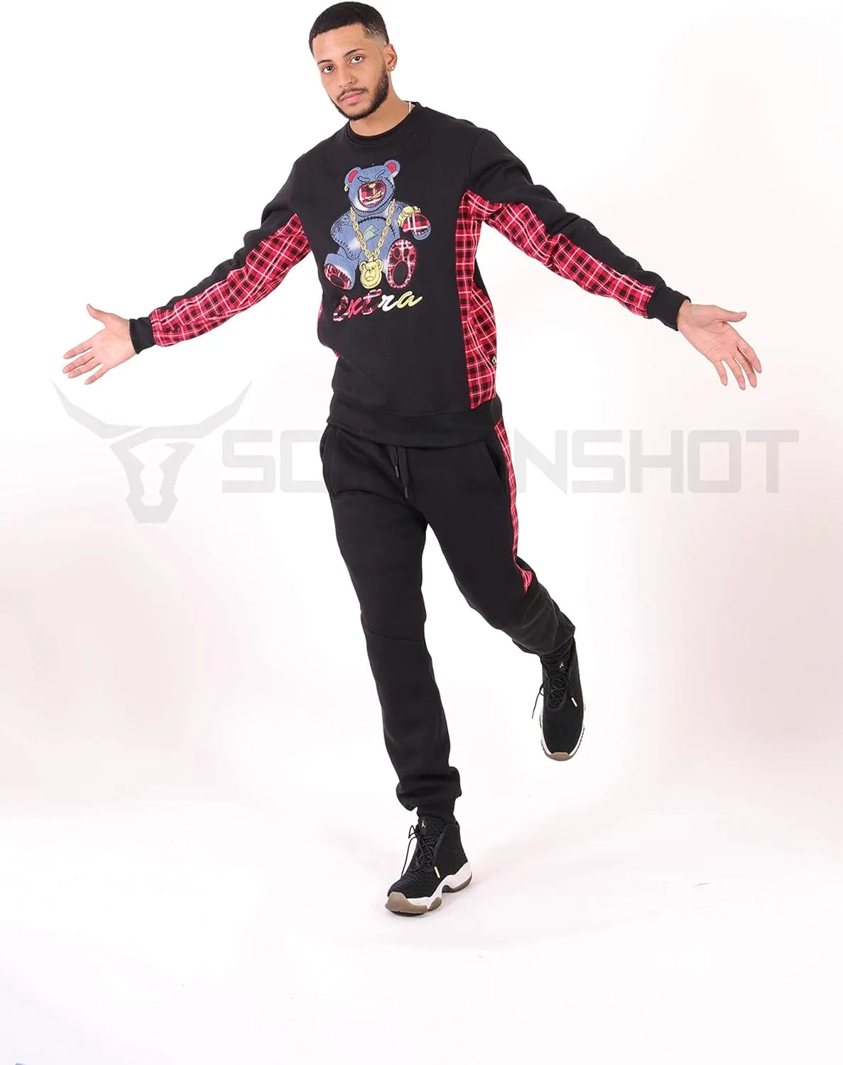 SCREENSHOT CREWNECK 9102 Mens Urban Hip Hop Premium Fleece - Pullover Activewear Street Fashion Crew Neack Sweatshirt