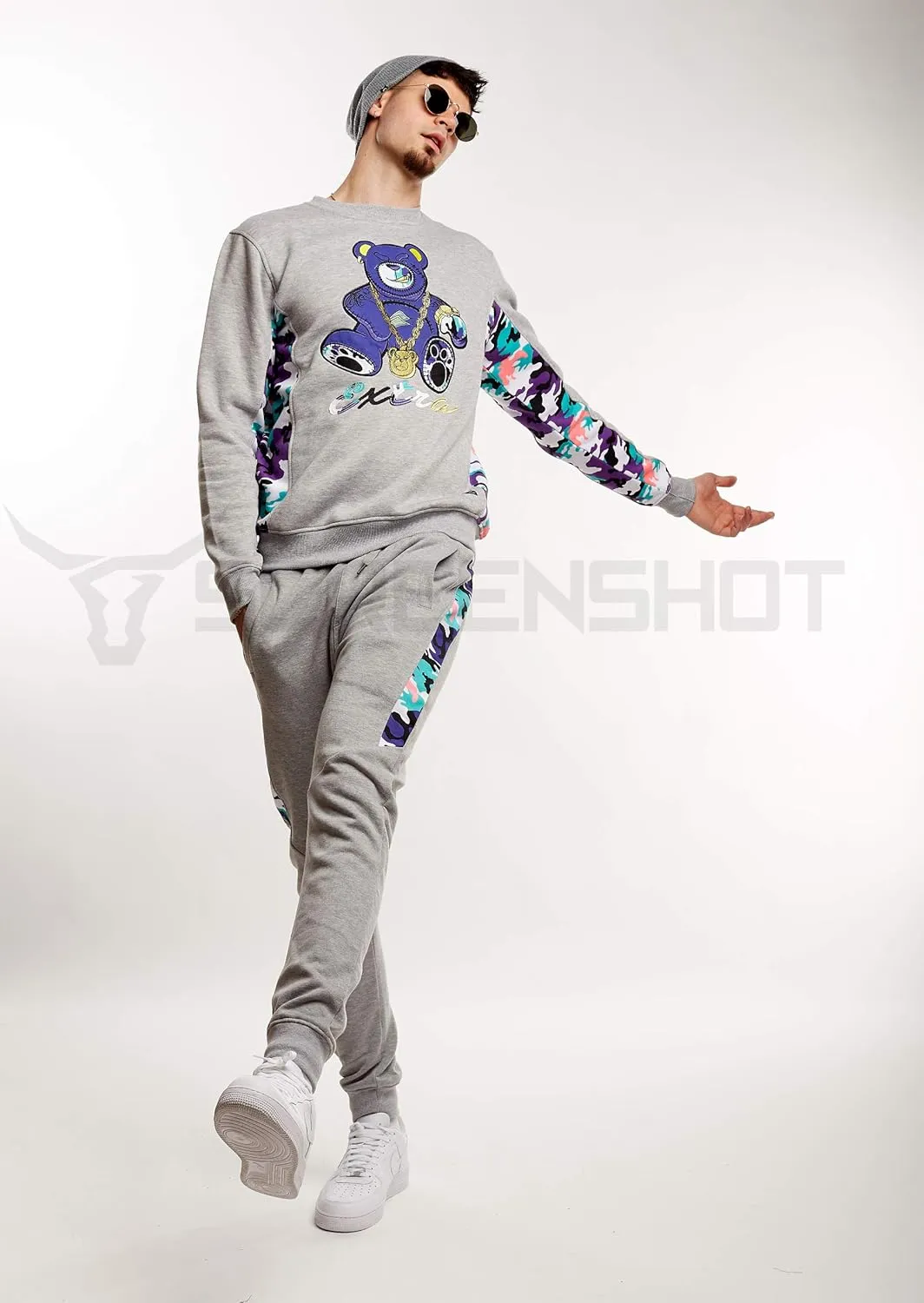 SCREENSHOT CREWNECK 9102 Mens Urban Hip Hop Premium Fleece - Pullover Activewear Street Fashion Crew Neack Sweatshirt
