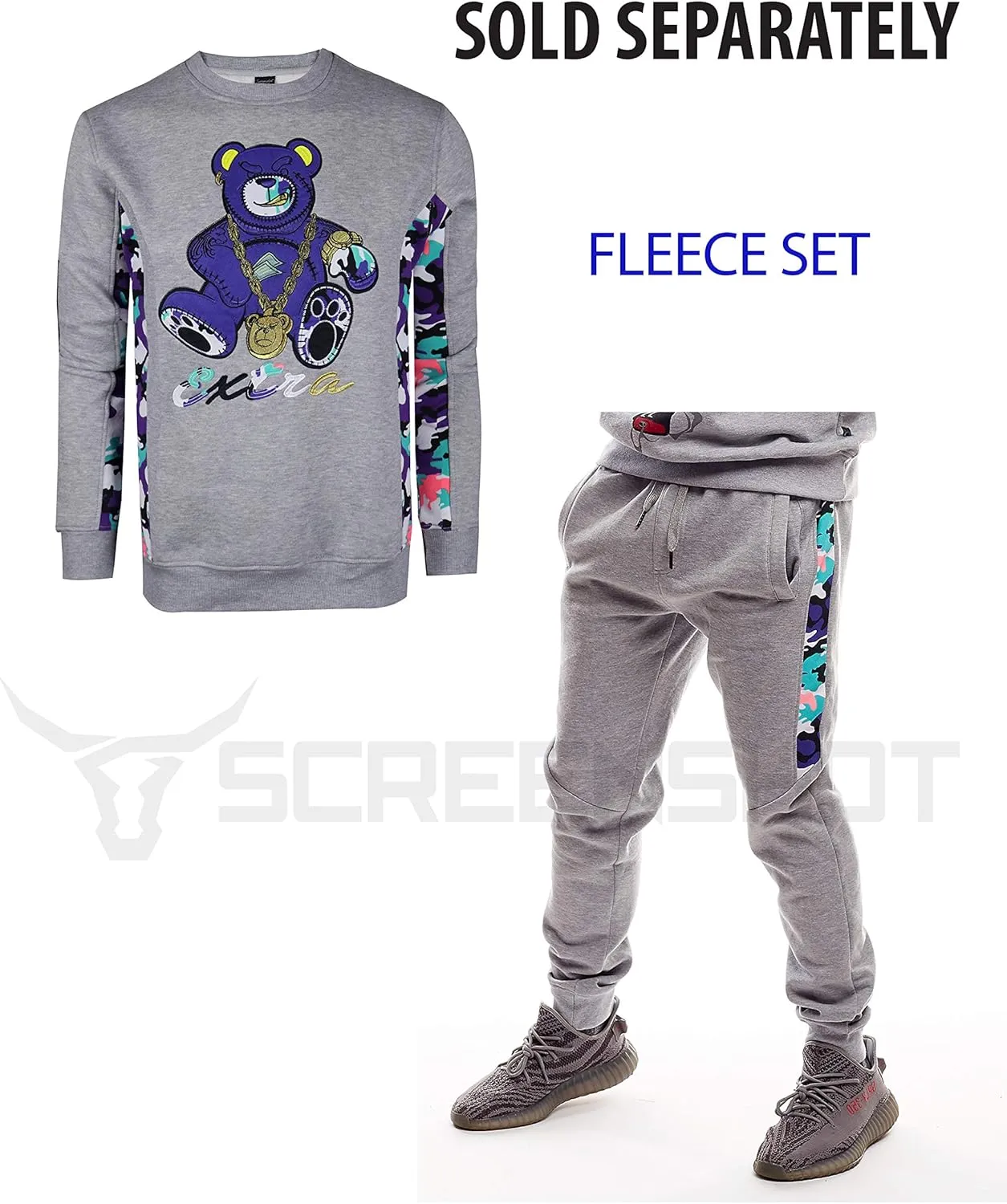 SCREENSHOT CREWNECK 9102 Mens Urban Hip Hop Premium Fleece - Pullover Activewear Street Fashion Crew Neack Sweatshirt