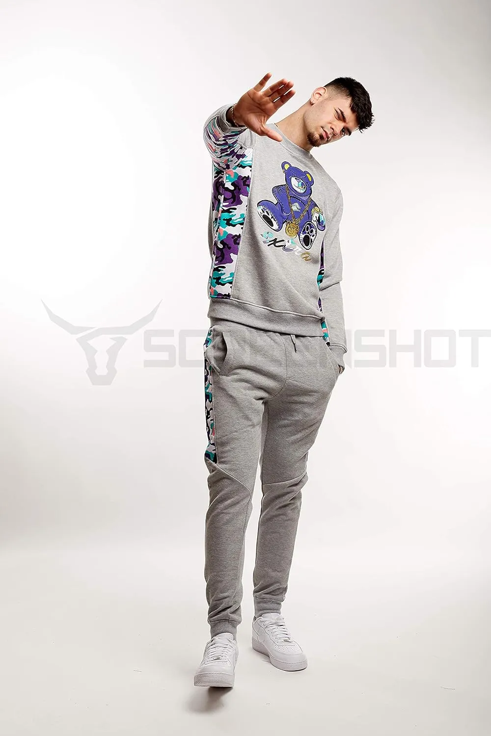 SCREENSHOT CREWNECK 9102 Mens Urban Hip Hop Premium Fleece - Pullover Activewear Street Fashion Crew Neack Sweatshirt