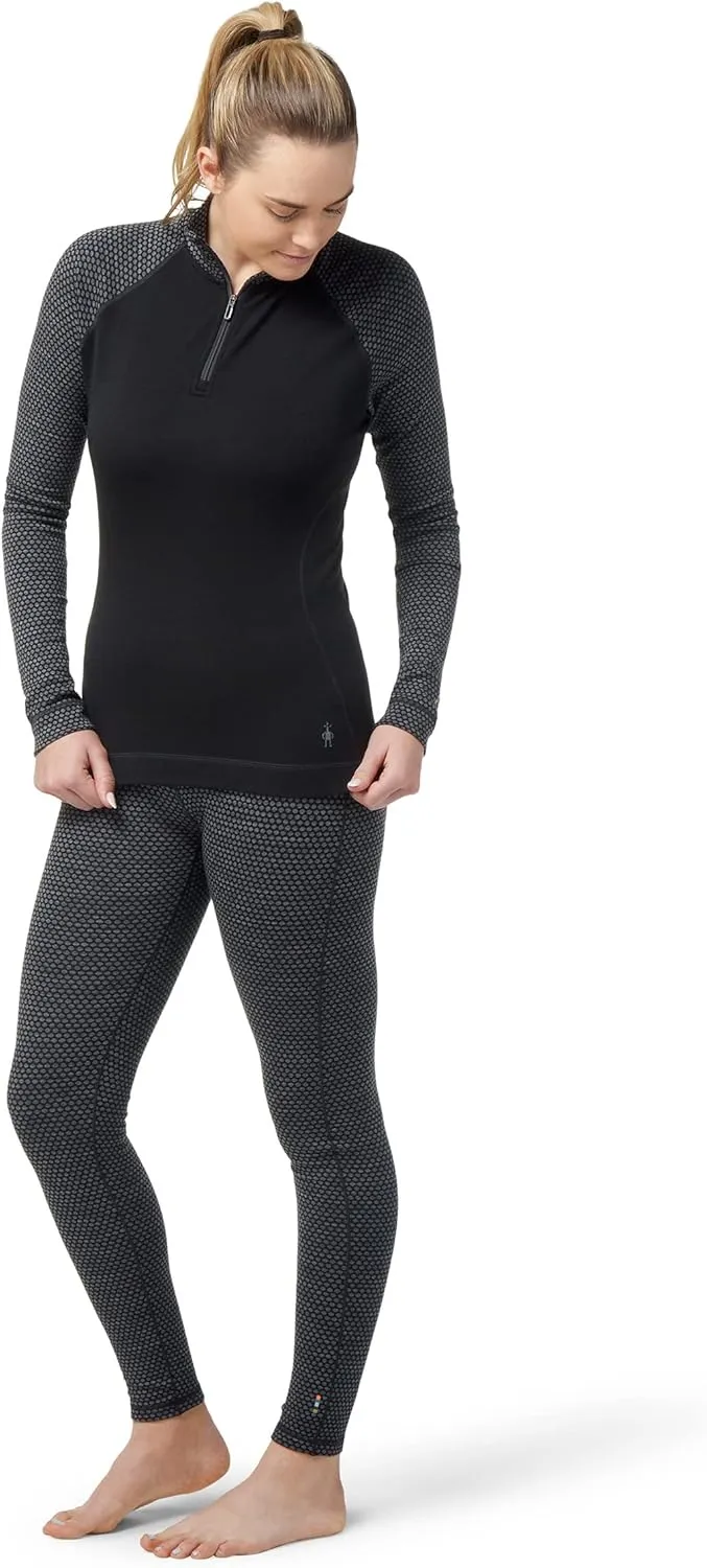 Smartwool Women's Classic Thermal Merino Base Layer Pattern 1/4 Zip