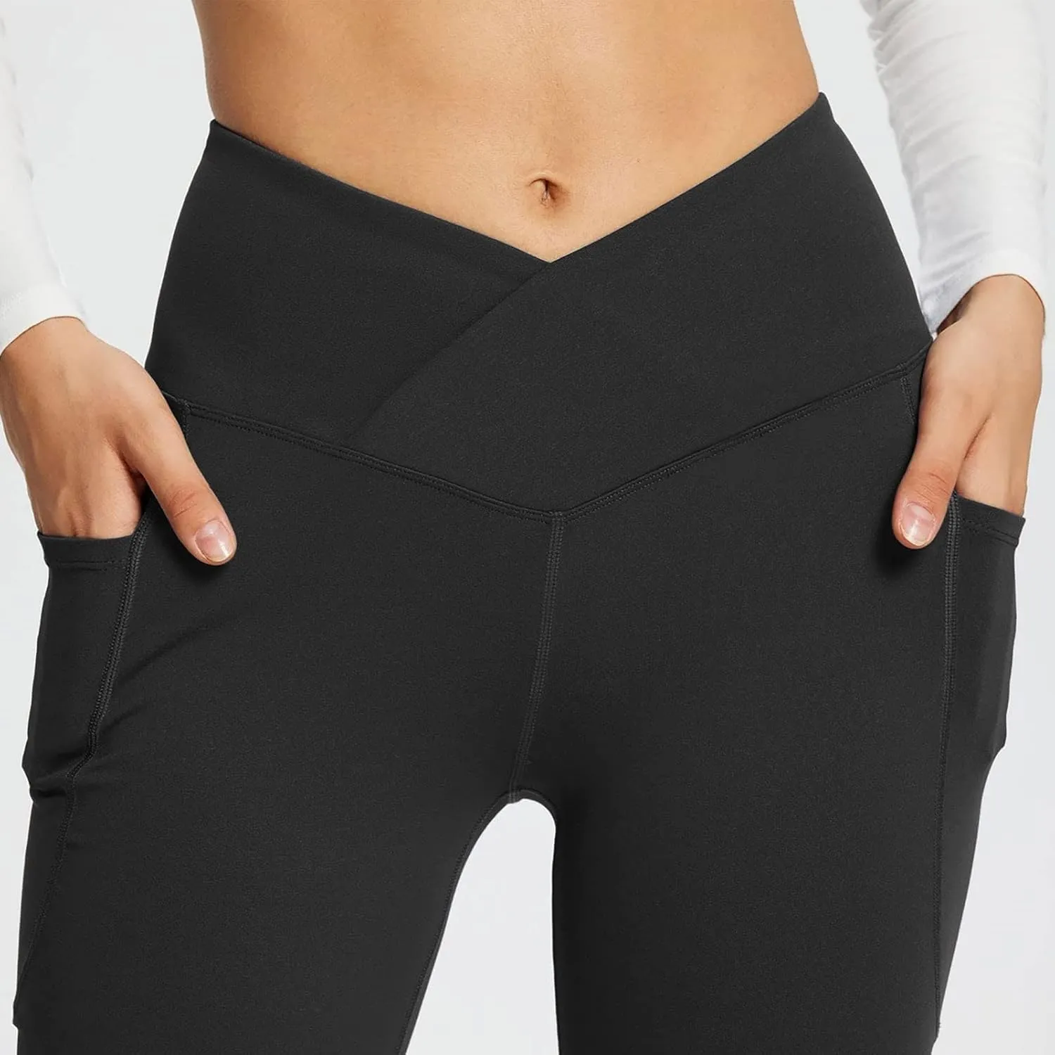 SMIDOW Womens High Waisted Bell Bottom Pants Flare Leggings Firm Compression Yoga Leggings Dance Pants Activewear