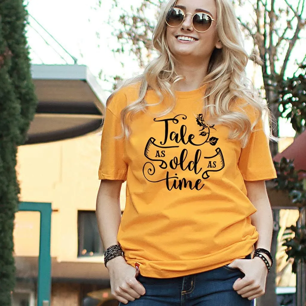 STYLEIE Women Tale As Old As Time Tee Tops Letter Print Graphic Tees Vintage Tanks Tops