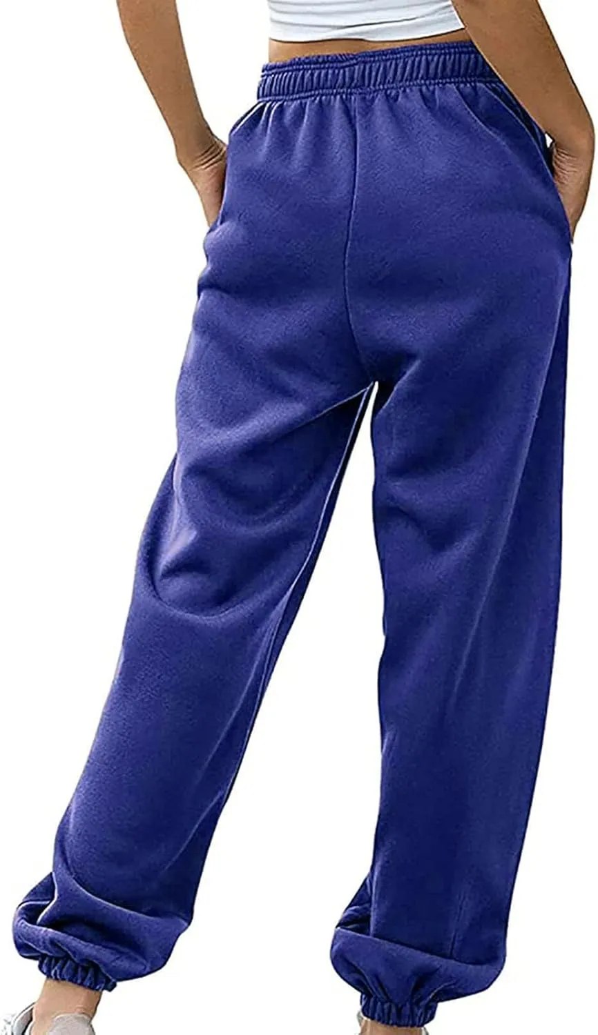 Sweatpants for Women Baggy High Waisted Pants Winter Snow Pant Lounge Athletic Joggers with Pockets Hiking Sweat Pant