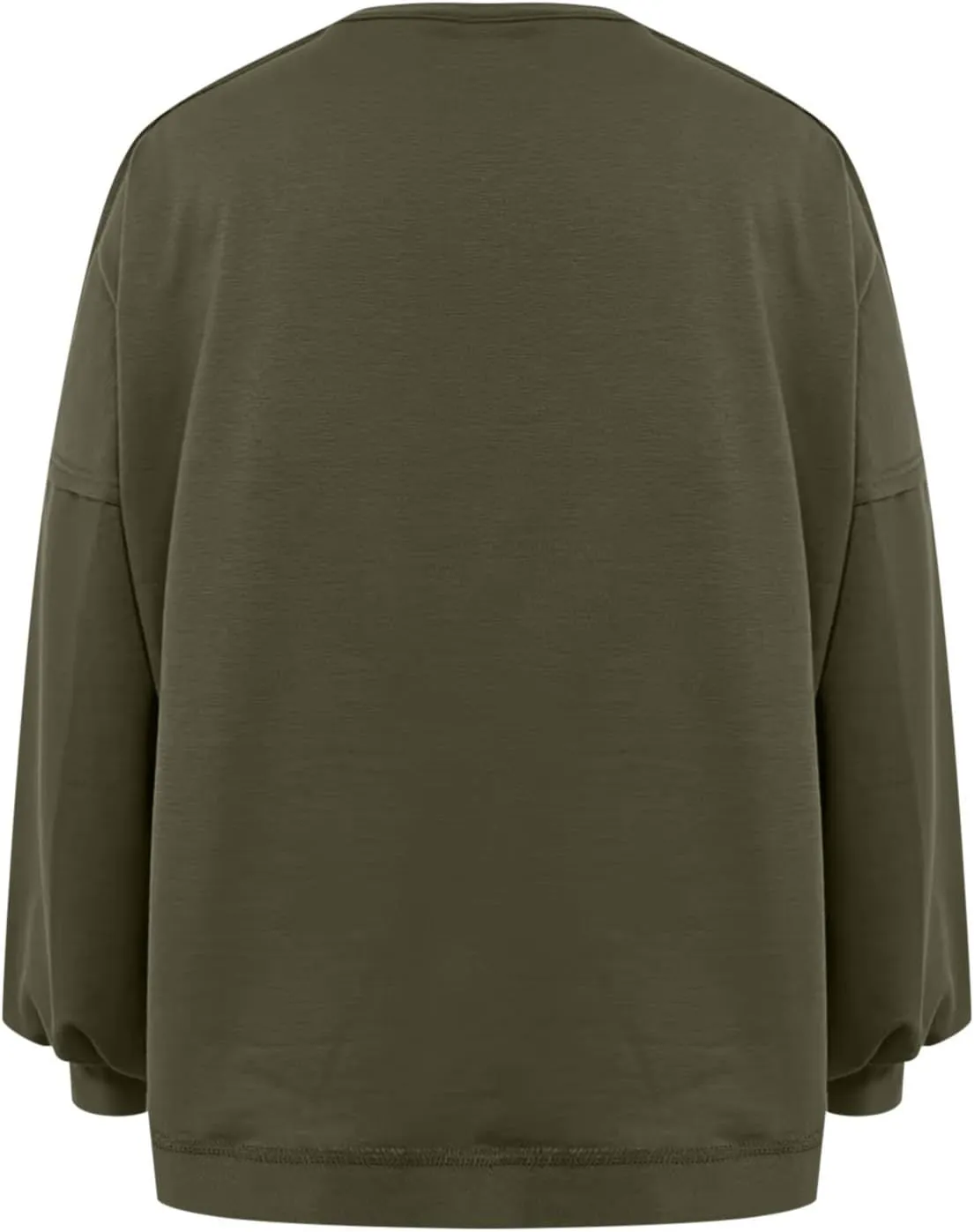 Sweatshirts for Women Puff Sleeve Pullover Tops Crewnneck Cropped Sweater Casual Fleece Jumpers Tops Fall Trendy