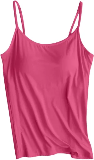 Tank Tops for Women 2024 Summer Built in Bra Spaghetti Strap Crop Vests Modal Quick-Dry Fitness Running Yoga Camisole