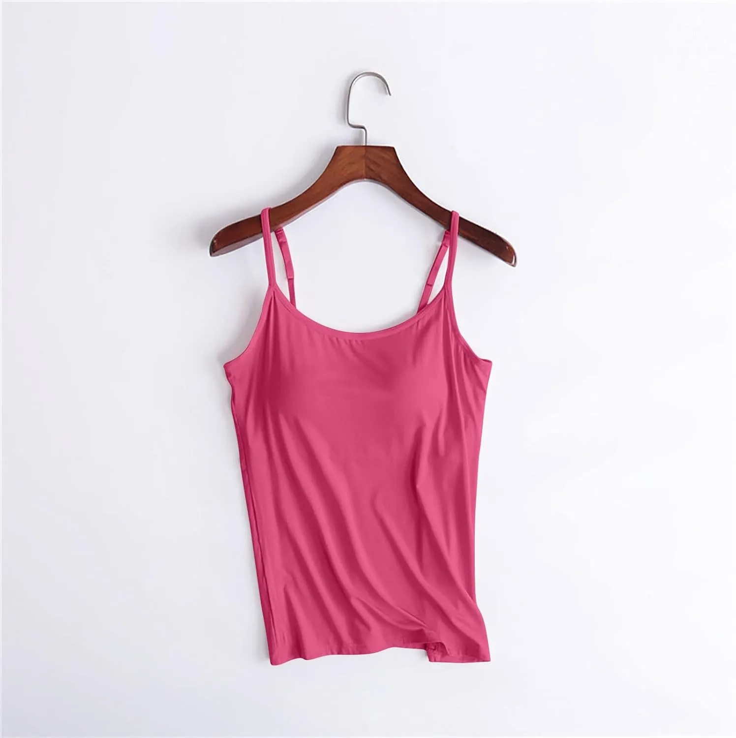 Tank Tops for Women 2024 Summer Built in Bra Spaghetti Strap Crop Vests Modal Quick-Dry Fitness Running Yoga Camisole