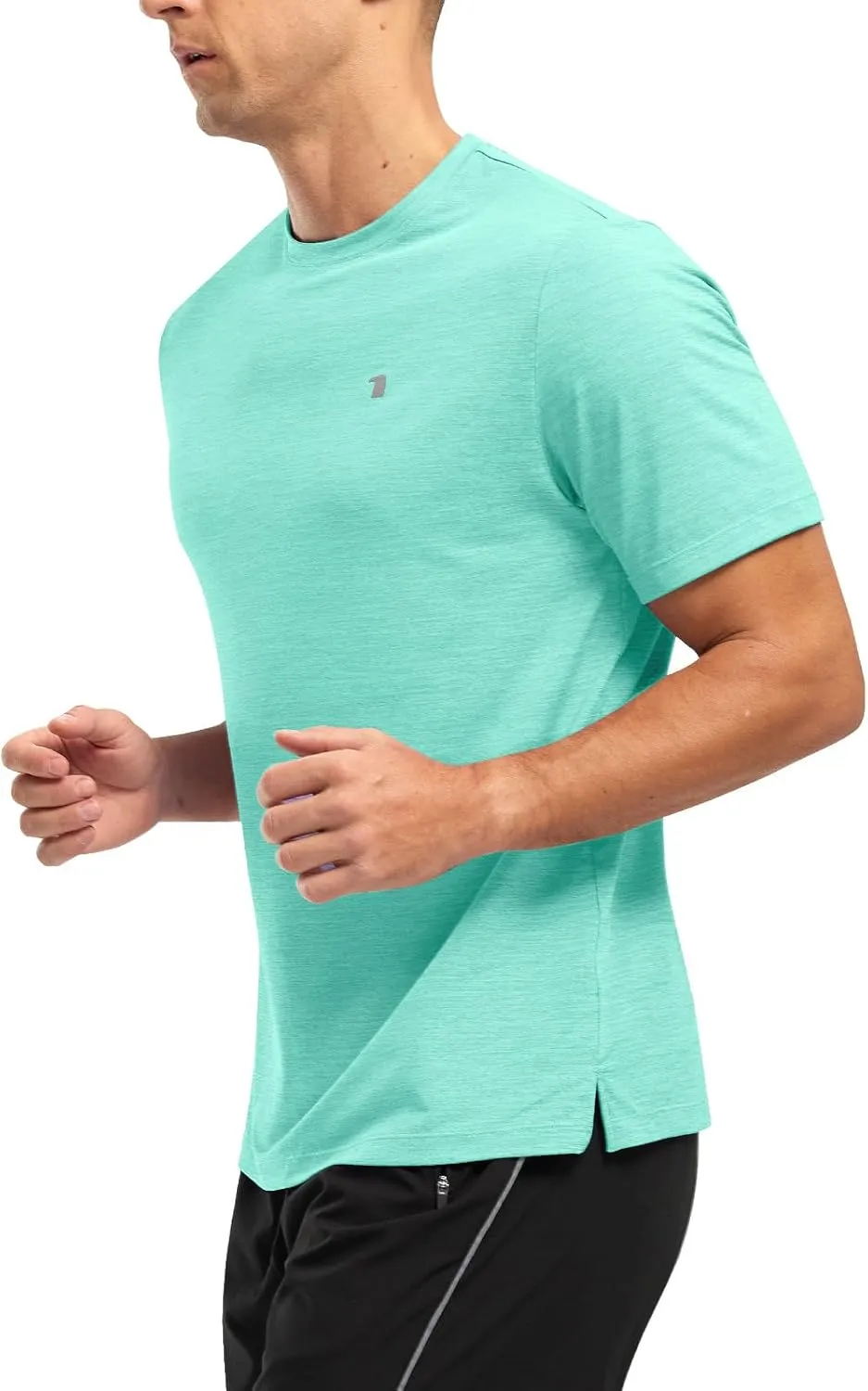 TBMPOY Men's Workout Dry Fit T-Shirt Quick Dry UPF 50  Athletic Shirt Moisture Wicking Lightweight Top Running Activewear