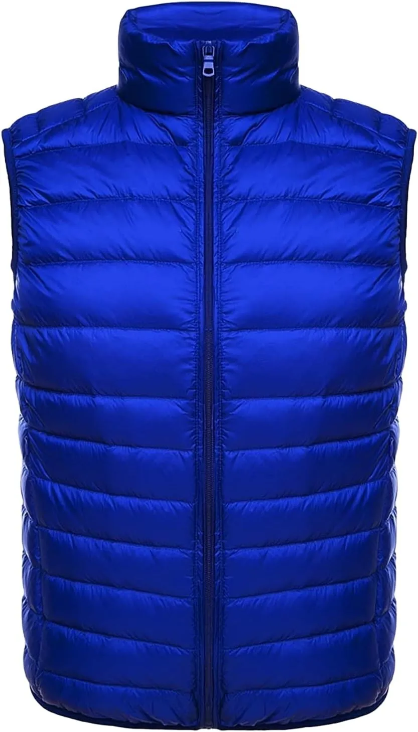 Thatrich Mens Puffer Vest Lightweight Insulated Puffy Vests Sleeveless Down Jackets Padded Warm Gilet Casual Loose Outerwears