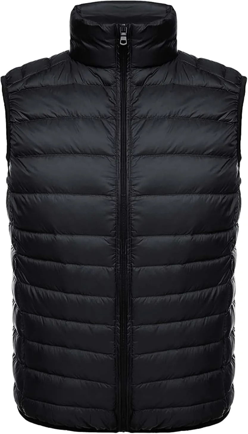 Thatrich Mens Puffer Vest Lightweight Insulated Puffy Vests Sleeveless Down Jackets Padded Warm Gilet Casual Loose Outerwears