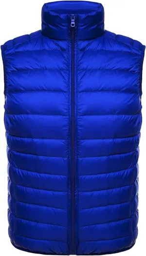 Thatrich Mens Puffer Vest Lightweight Insulated Puffy Vests Sleeveless Down Jackets Padded Warm Gilet Casual Loose Outerwears