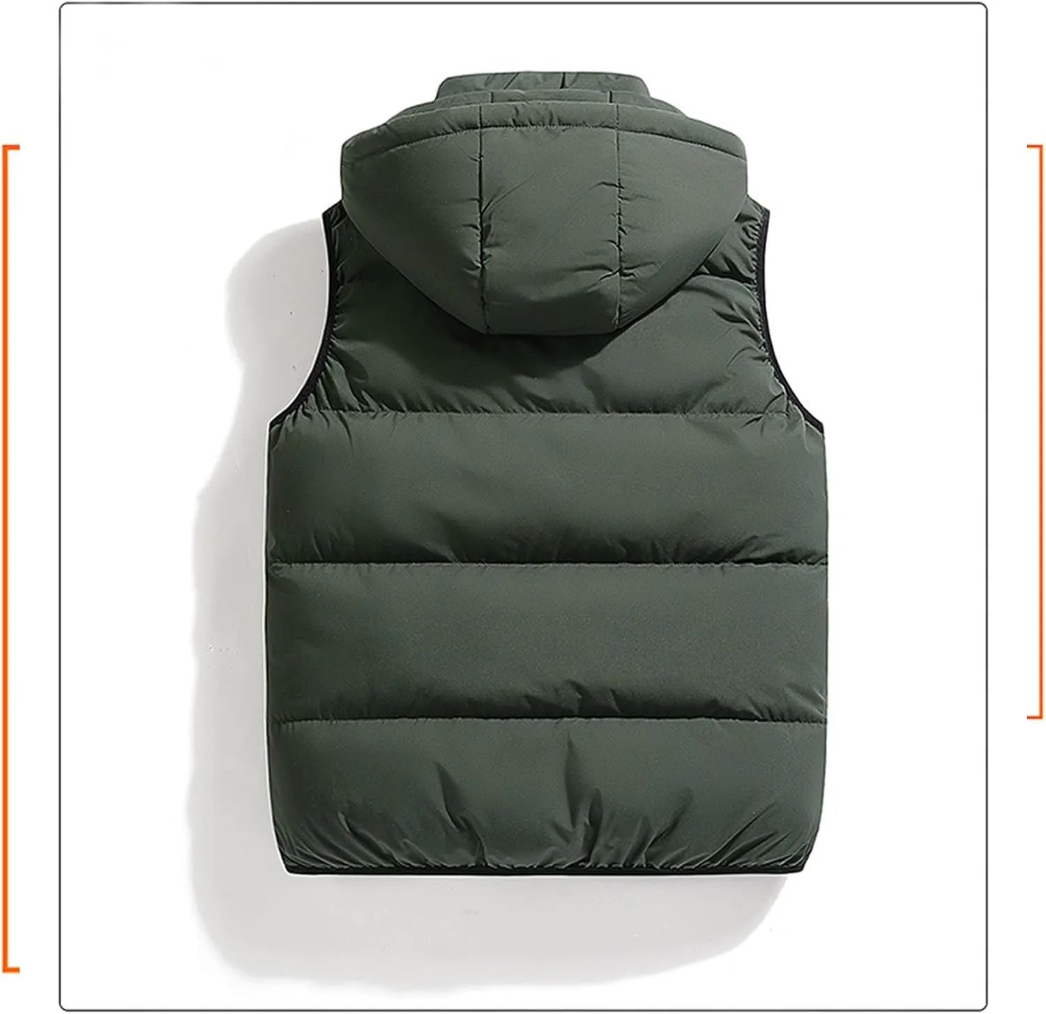 Thatrich Mens Winter Vest Sleeveless Puffer Jackets Hooded Casual Vests Oversized Warm Outdoor Coat Padded Puffy Casual Gilet
