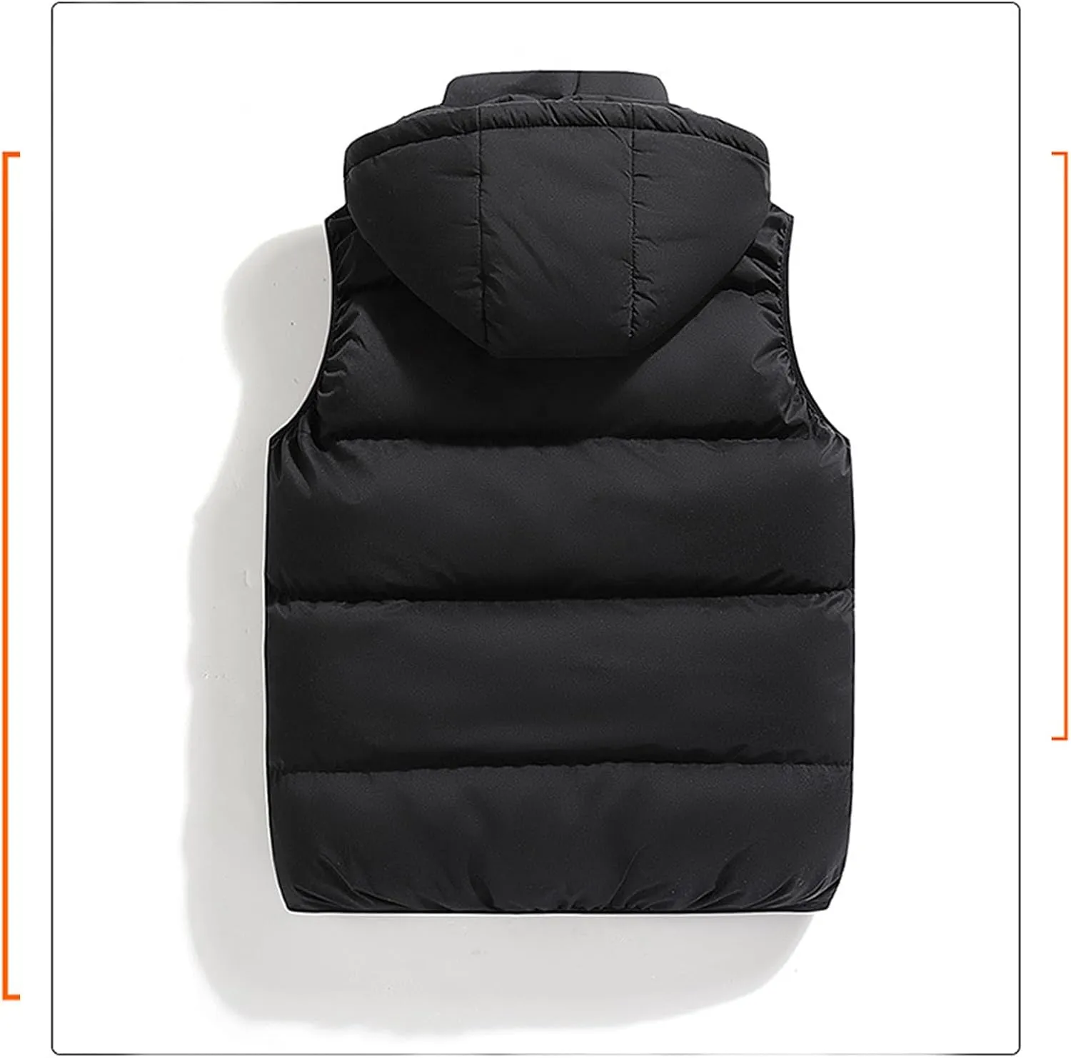 Thatrich Mens Winter Vest Sleeveless Puffer Jackets Hooded Casual Vests Oversized Warm Outdoor Coat Padded Puffy Casual Gilet