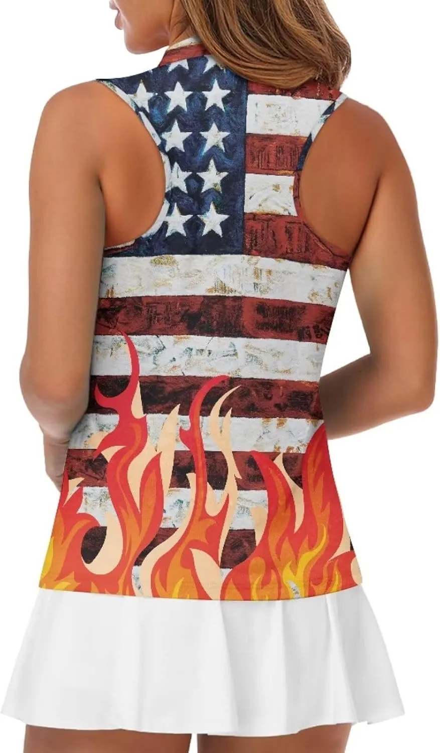 TOADDITDO Women's Golf Top Sleeveless Collared Tennis Tank Tops Shirts Quick Dry Activewear Size XS-2XL