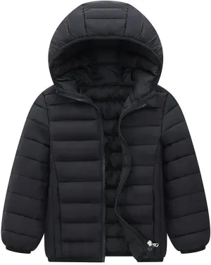 Toddler Winter Coats Puffer Padded Jacket Boys Girls Bear Hoods Down Jacket Light Weight Outerwear Jacket Coats
