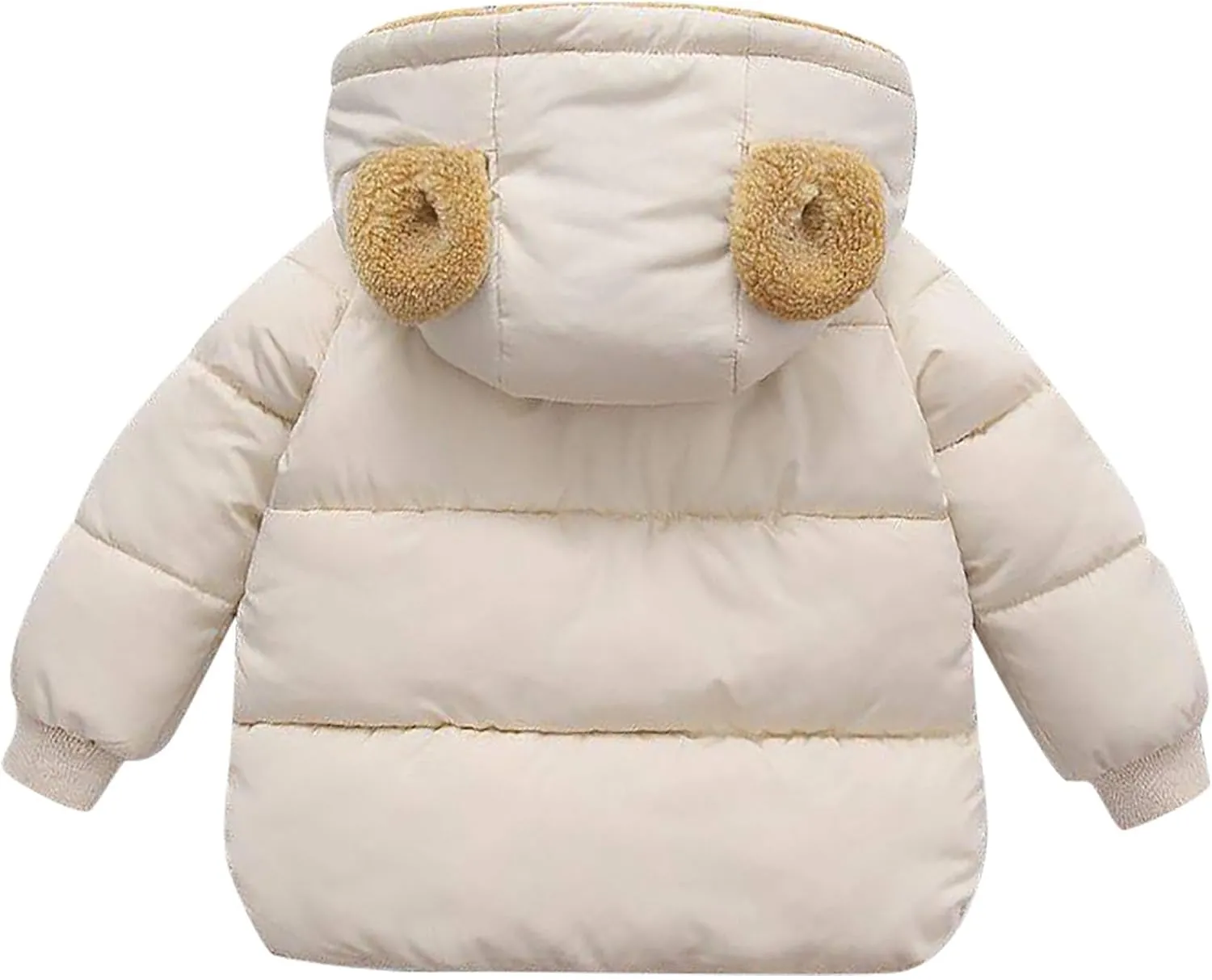 Toddler Winter Jacket Kids Fleece Lined Puffer Jacket Warm Coats for Girls Bear Ear Jacket Boys Infant Hoodie Jacket