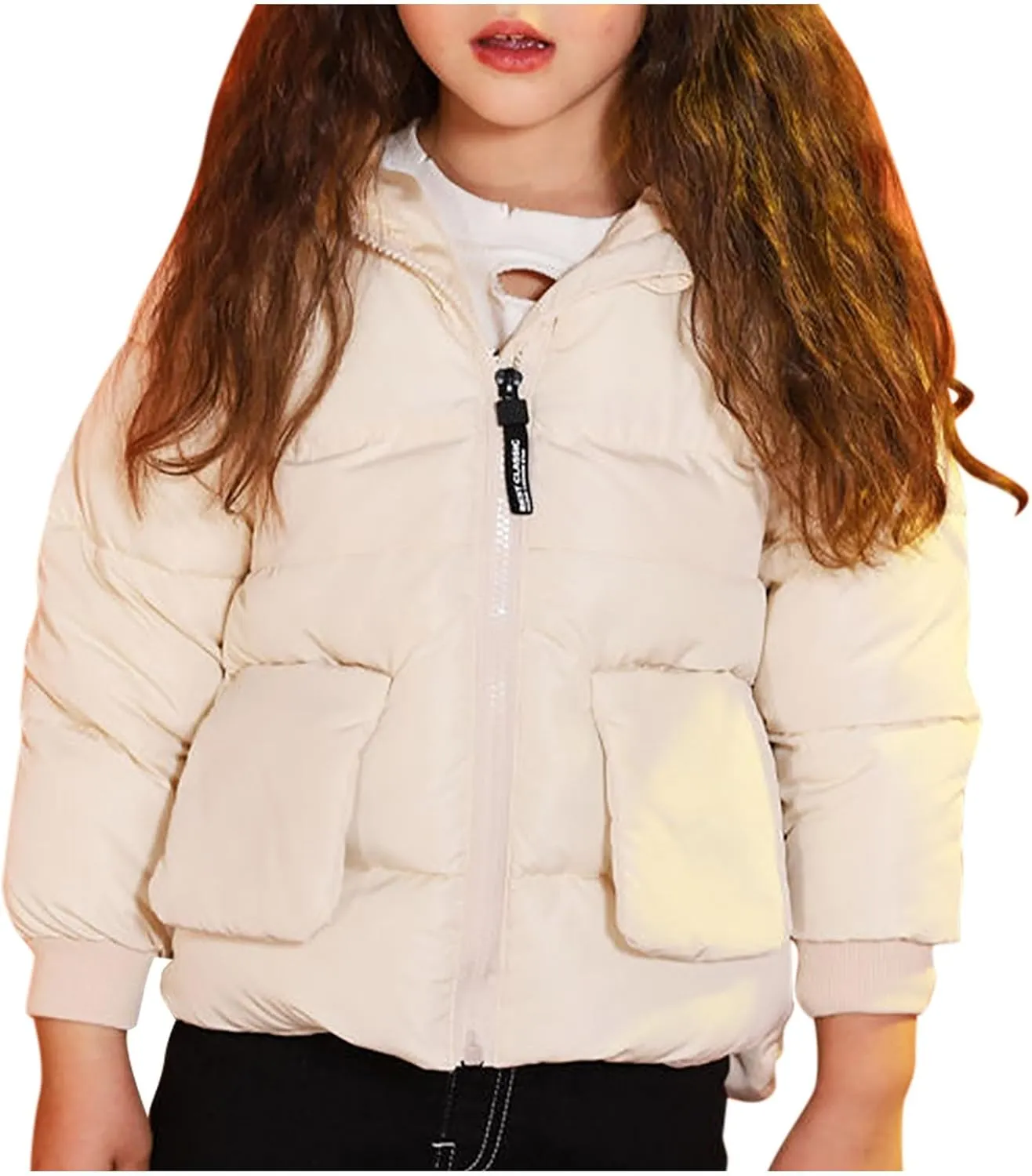Toddler Winter Jacket Kids Fleece Lined Puffer Jacket Warm Coats for Girls Bear Ear Jacket Boys Infant Hoodie Jacket