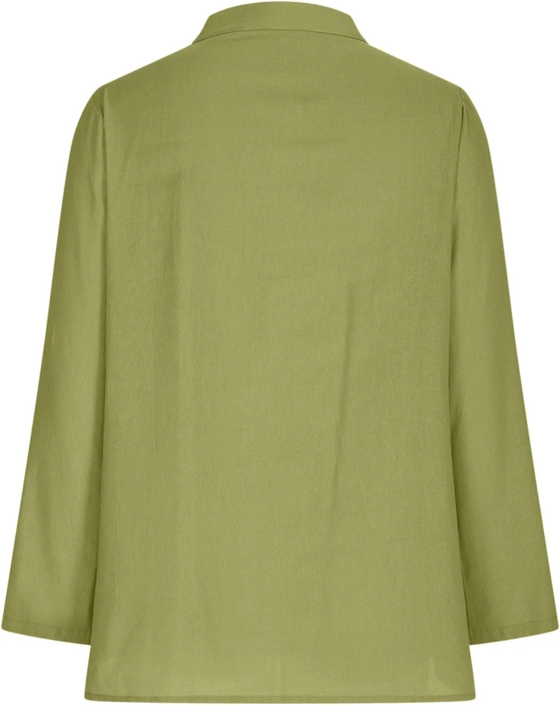 Tops for Women Trendy Long Sleeve Oversized Tshirts Button Down V Neck Linen Ladies Tops and Blouses Summer Outfits