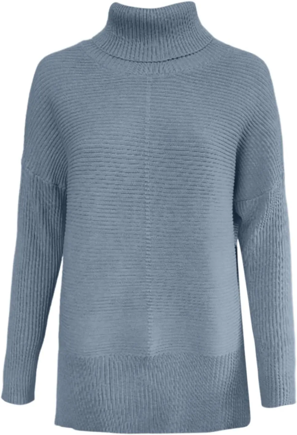 Turtleneck Sweaters for Womens Casual Solid Color Knitted Sweaters Fall Lightweight Loose Fit Pullover Top