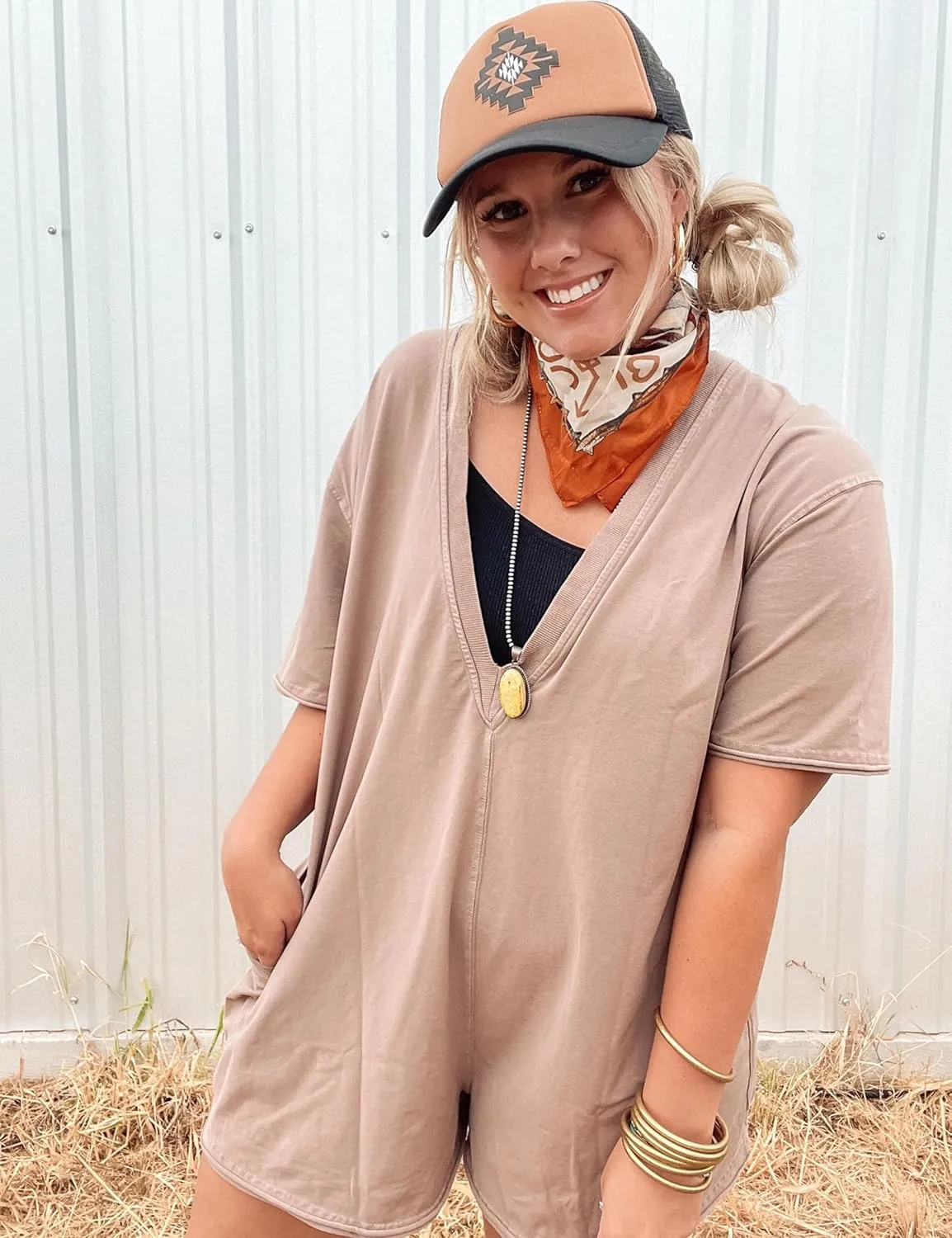UANEO Rompers for Women Casual Oversized Athletic Jumpsuits Overalls Workout Hot Shot Tee Romper