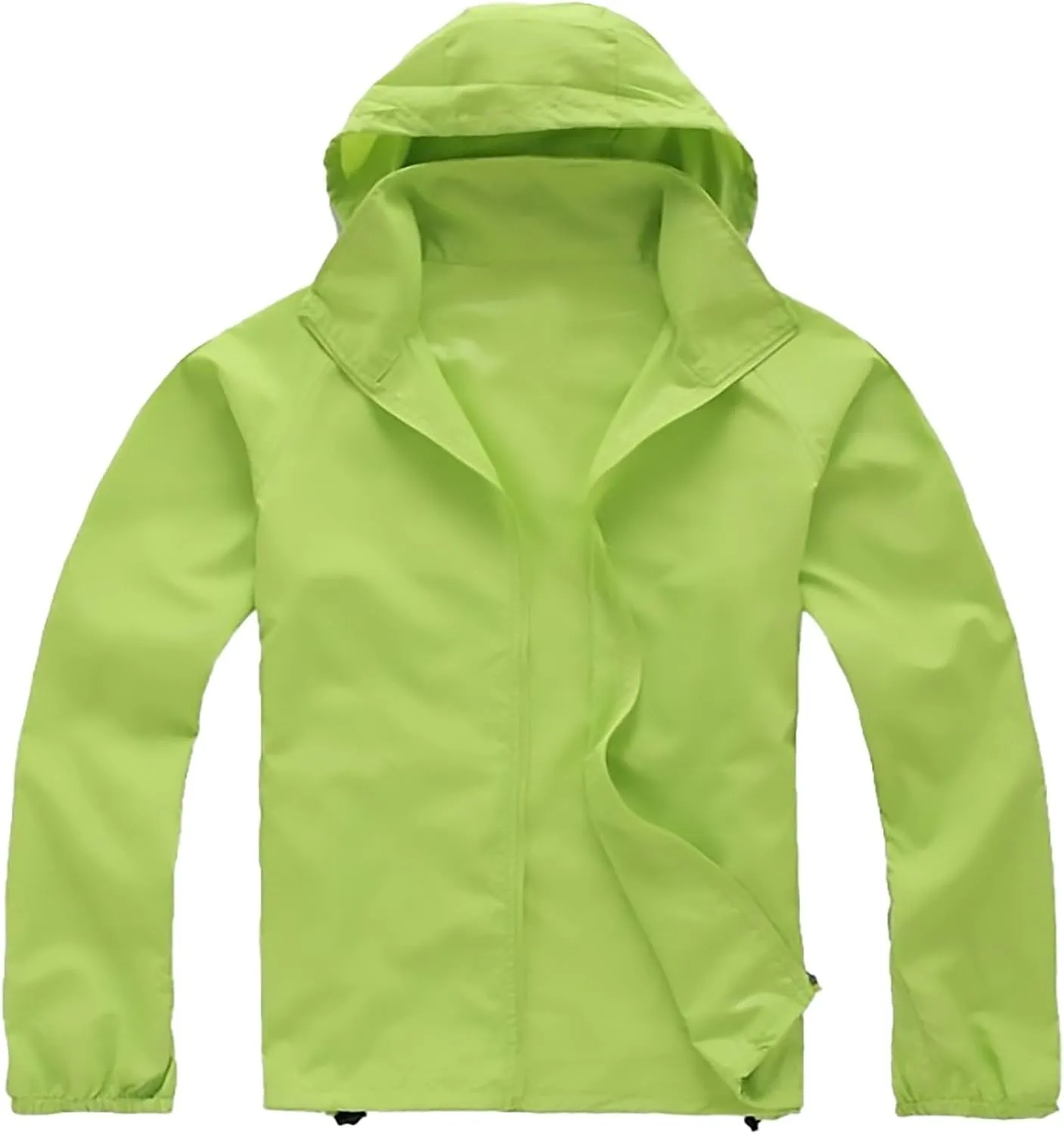 Unisex Rain Jacket Lightweight Hooded Raincoat Waterproof Windbreaker Clothing Packable Rain Coats With Pockets