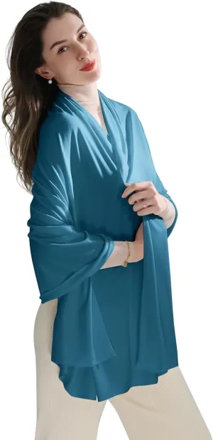 VENVSBEE Shawl Wraps for Women, Travel Scarf Soft Blanket Wrap Pashmina Travel Accessory for Airplane-Gift Box Included