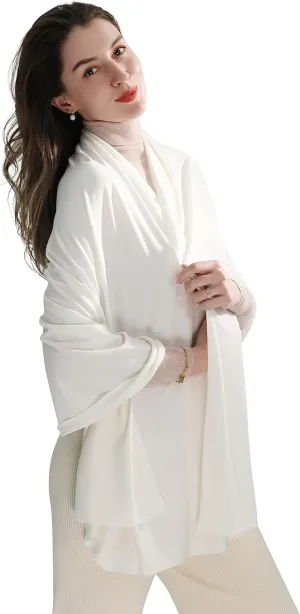 VENVSBEE Shawl Wraps for Women, Travel Scarf Soft Blanket Wrap Pashmina Travel Accessory for Airplane-Gift Box Included