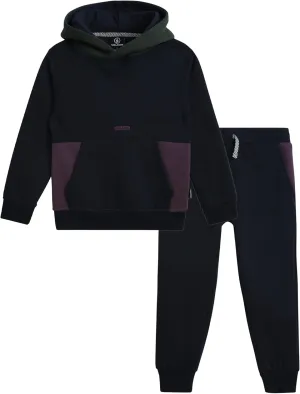 Volcom Infant Toddler Baby Boys' Joggers Set - 2 Piece Fleece Pullover Hoodie and Jogger Pants Activewear Set (Sizes: 12M-7)