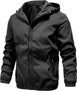 Waterproof Jackets for Men Raincoat for Men with Hood Lightweight Mens Windbreaker Jackets for Hiking