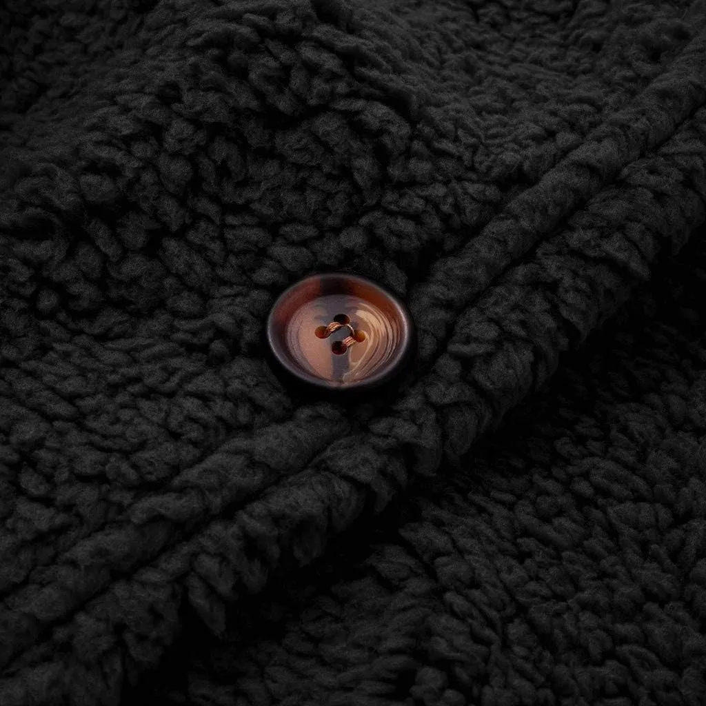 Women 2024 Winter Faux Fur Crop Coat Lapel Long Sleeve Fuzzy Fleece Outerwear Button Down Sherpa Jackets Fall Outfits