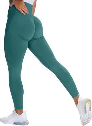Women Seamless Leggings Smile Contour High Waist Long Pants Lightweight Casual Skinny Pants