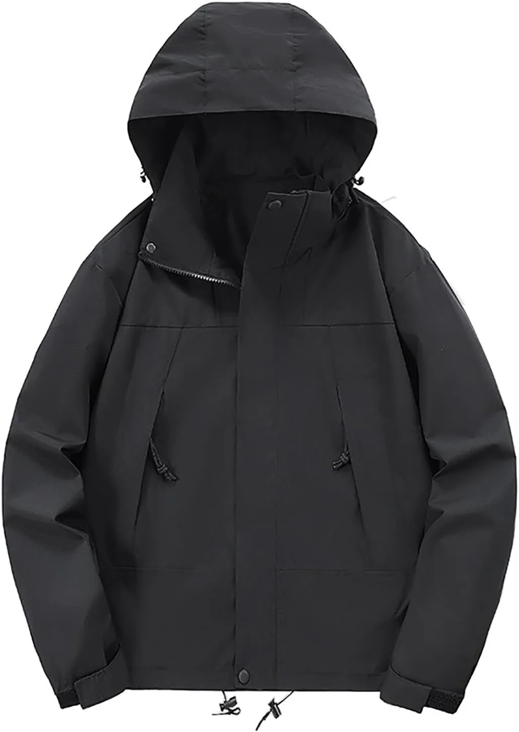 Women's Athletic Jackets Raincoat Patchwork Hooded Waterproof Soft Shell Jackets Womens Windproof Hiking Raincoat