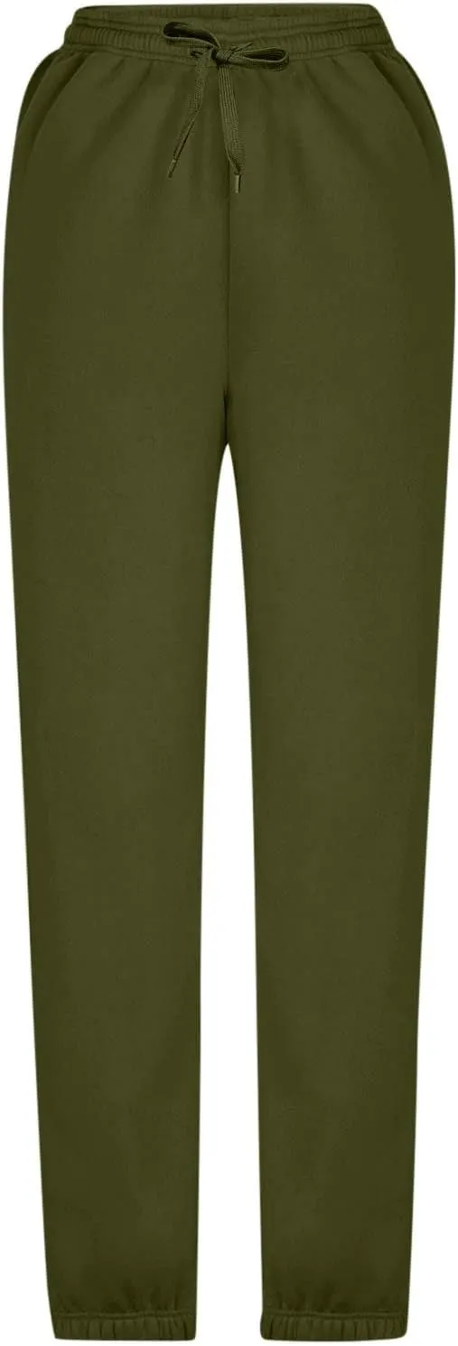 Womens Baggy Sweatpants High Waisted Pants Lounge Fleece Jogger Sweatpants Cinch Bottom Sweat Pant with Pocket