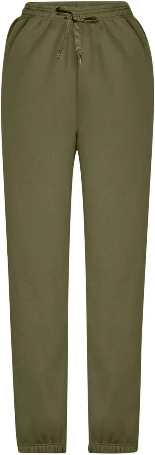 Womens Baggy Sweatpants High Waisted Pants Lounge Fleece Jogger Sweatpants Cinch Bottom Sweat Pant with Pocket