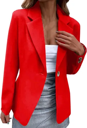 Women's Blazers & Suit Jackets Business Women Cardigan Long Sleeve Causal Novelty Jackets Baggy Herringbone Tops