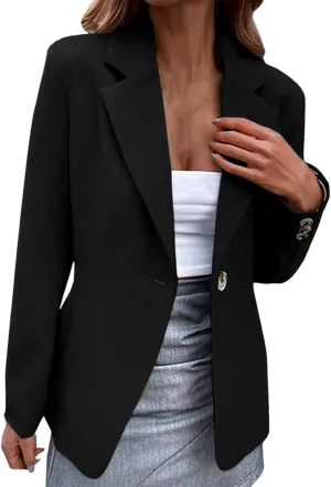 Women's Blazers & Suit Jackets Business Women Cardigan Long Sleeve Causal Novelty Jackets Baggy Herringbone Tops