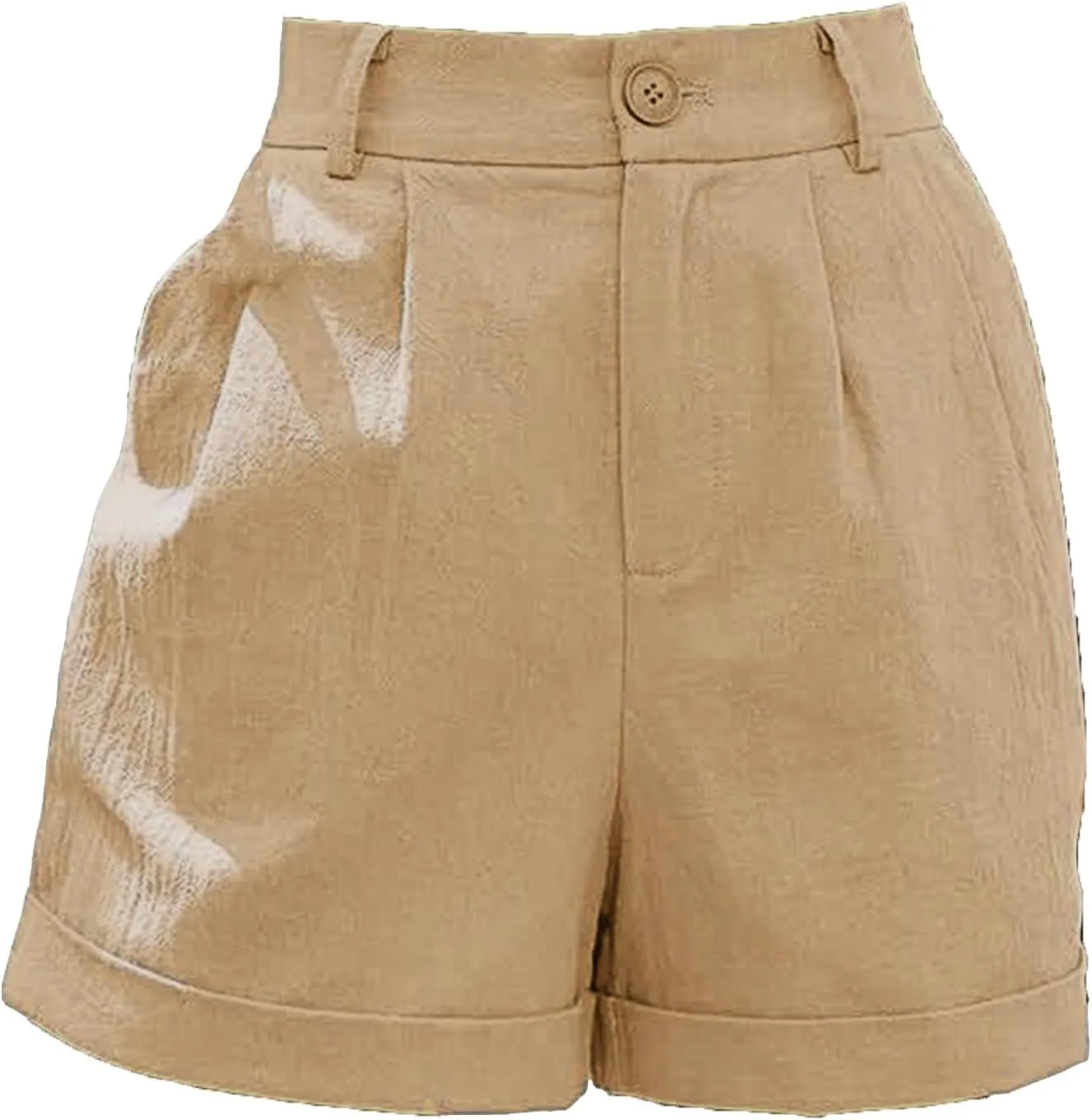 Womens Business Office Suit Shorts High Waisted Straight Solid Formal Work Pants Summer Lightweight Casual Capris with Pocket