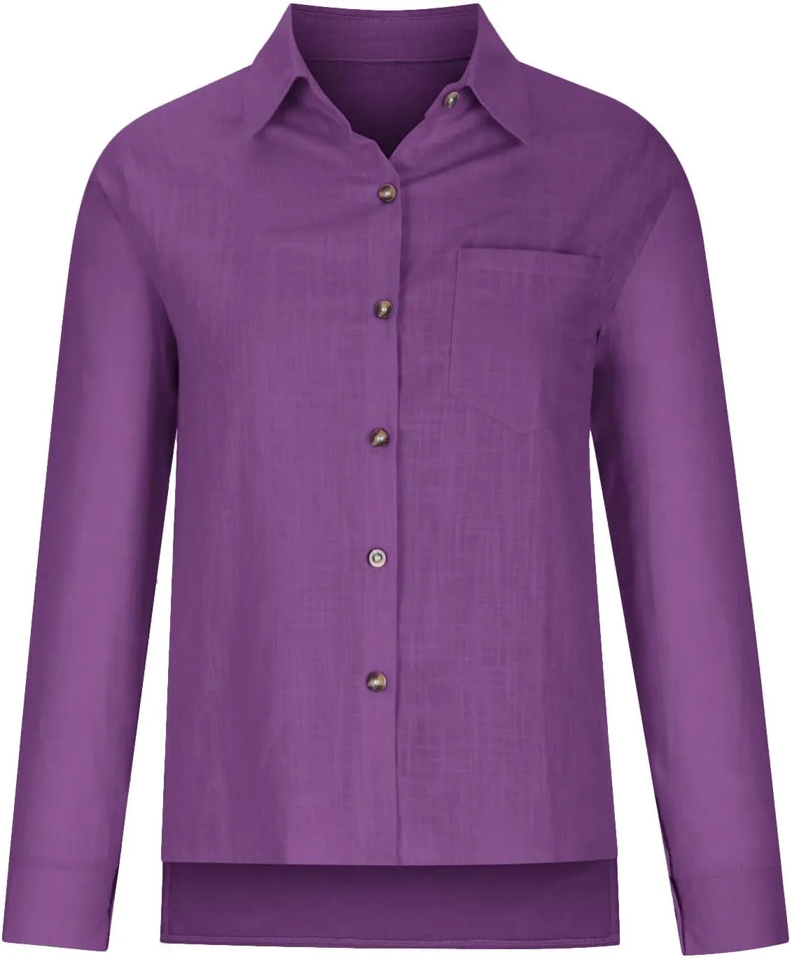 Womens Cotton Linen Button Down Shirts Long Sleeve Collared Gauze Blouses Business Casual Tshirts Loose Summer Tops