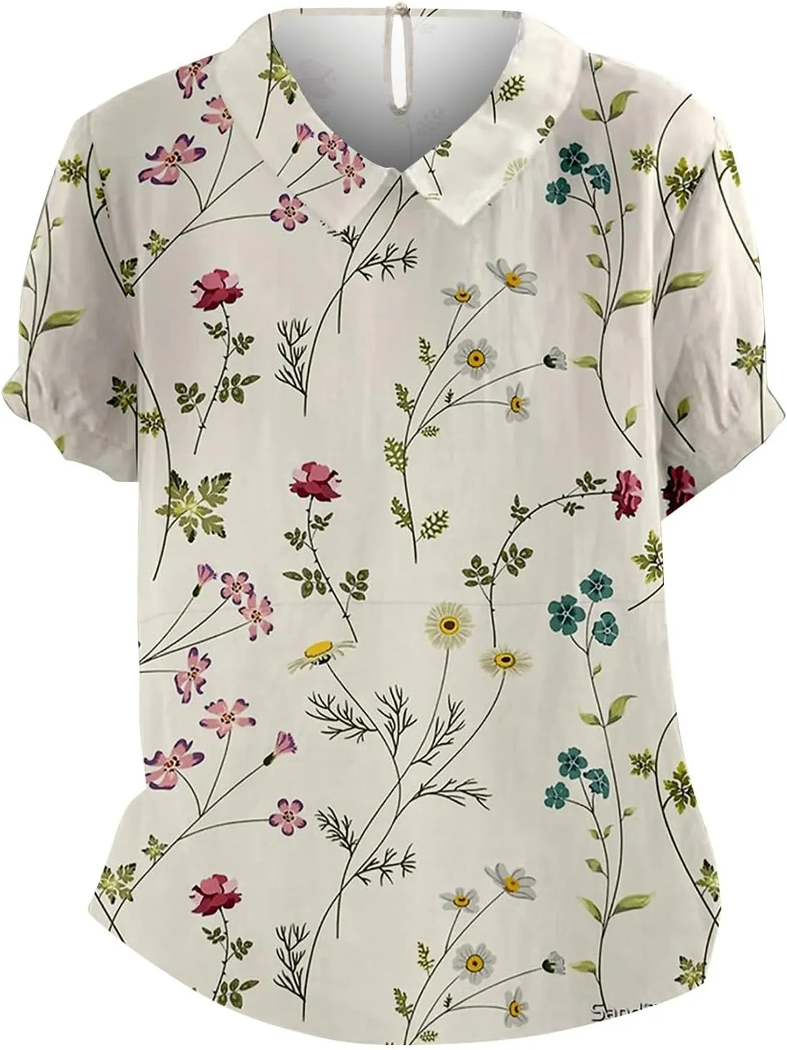Womens Cute Autumn Tops and Blouses And Linen Loose Large Size Thin Lapel Shirt Short Long Sleeve Button Down Blouses