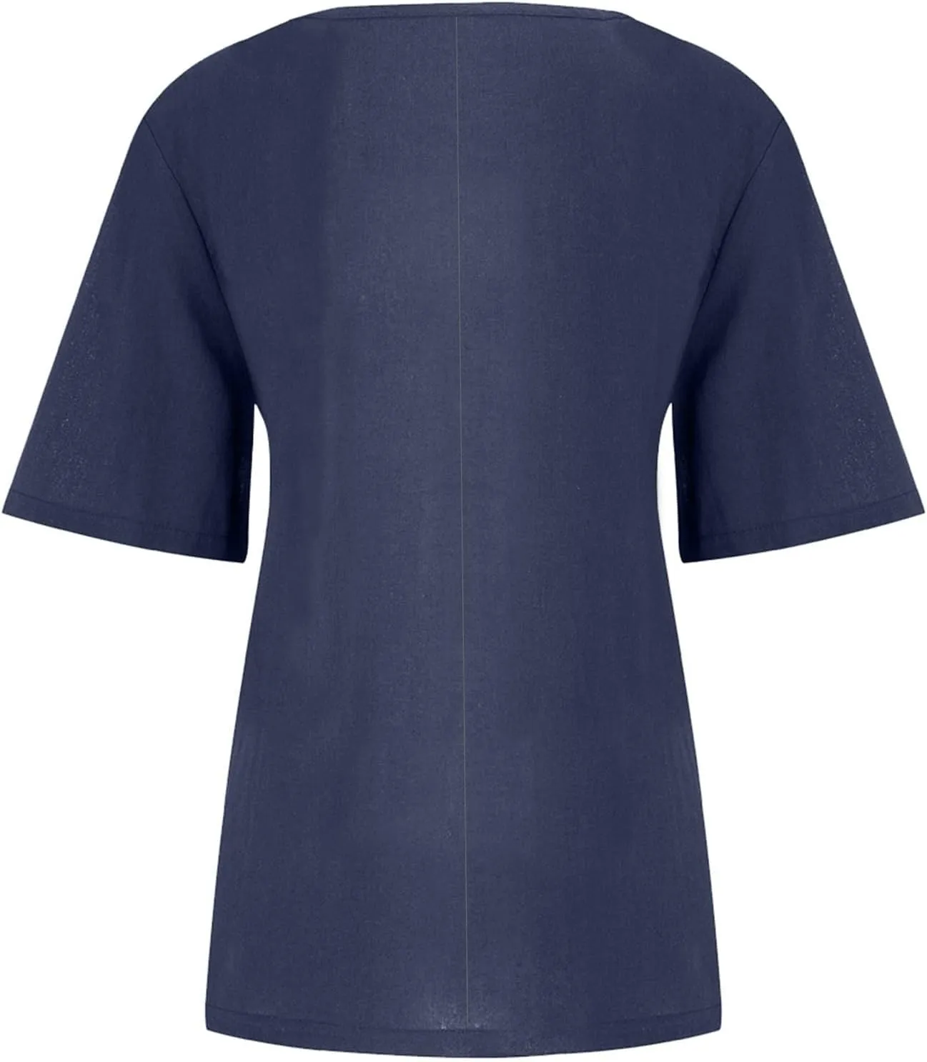 Womens Lined Tops Going Out Casual Short Sleeve Summer Tee Shirts Button Down Crewneck Solid Dressy Blouses