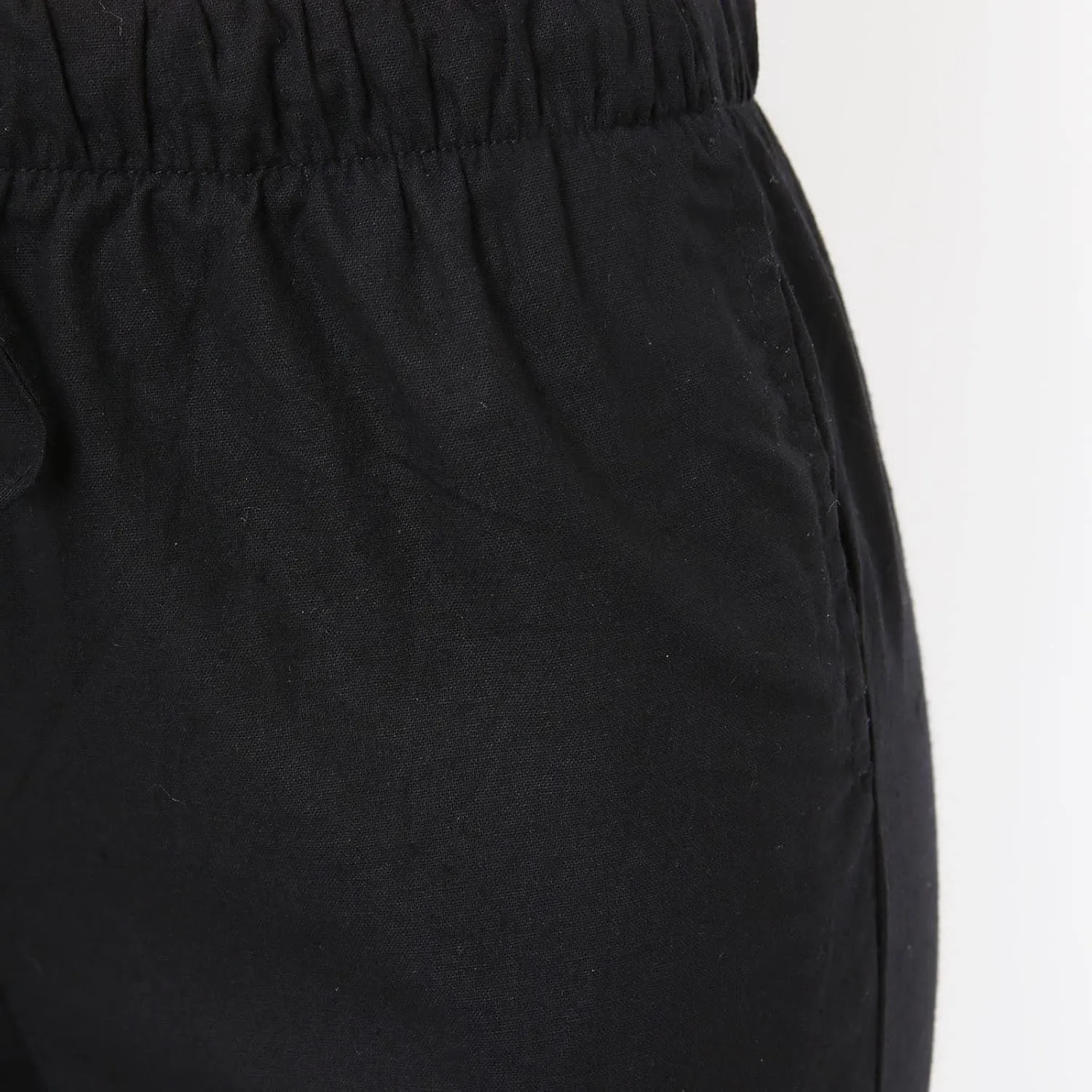 Womens Linen Pants Drawstring Elastic Waist Palazzo Pants Flowy Casual Beach Wide Leg Trousers Pockets 2025 Trendy