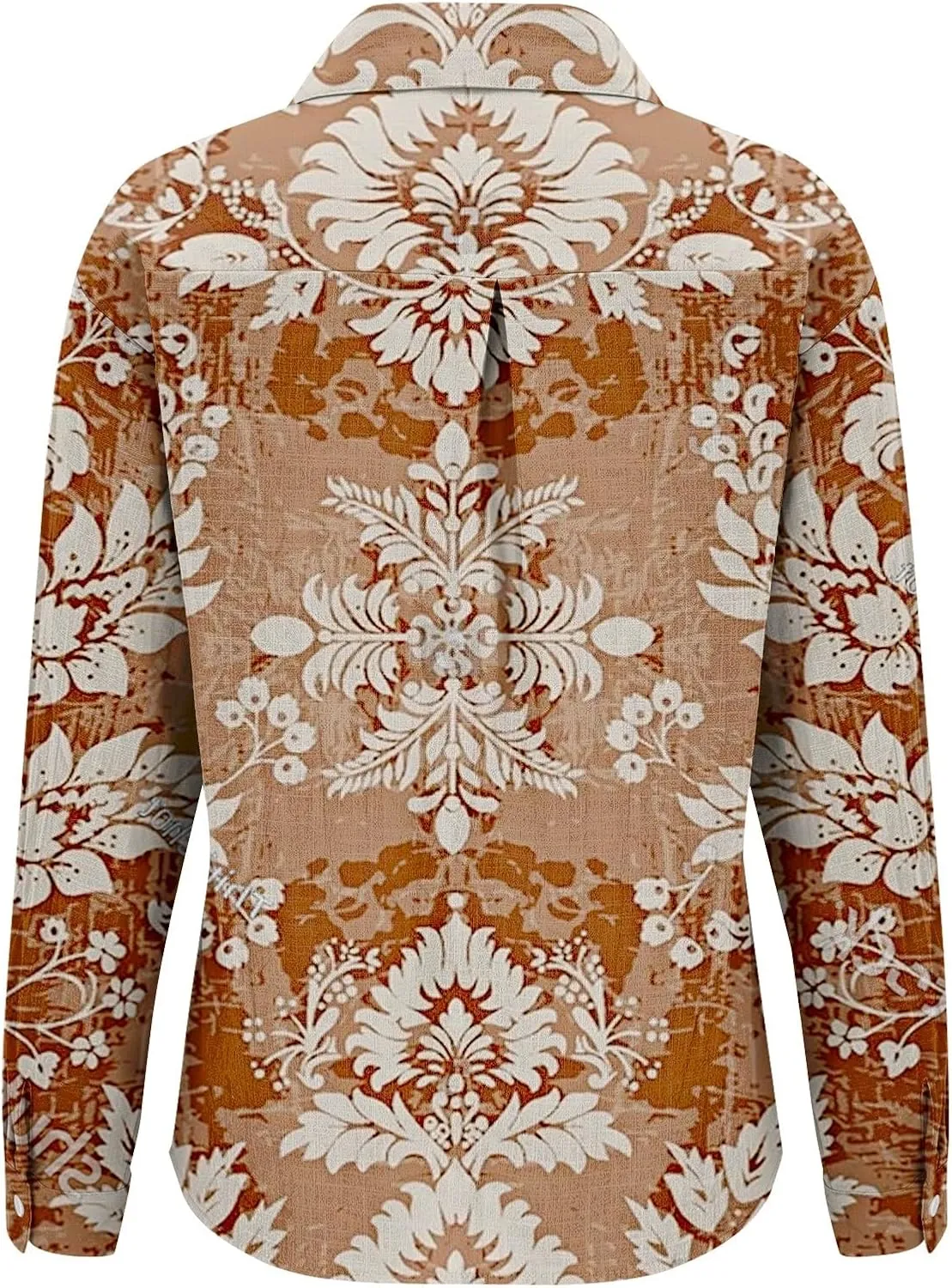 Womens Linen Shirt 2025 Casual Cotton Linen Button Down Short Sleeve Shirts Ethnic Floral Print Summer Tops w/Pocket