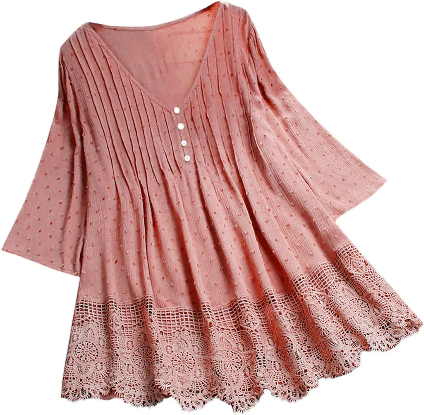 Womens Linen Shirts V Neck Button Blouses Boho Beach Tee Tops Short Sleeve Loose Tunic Tops