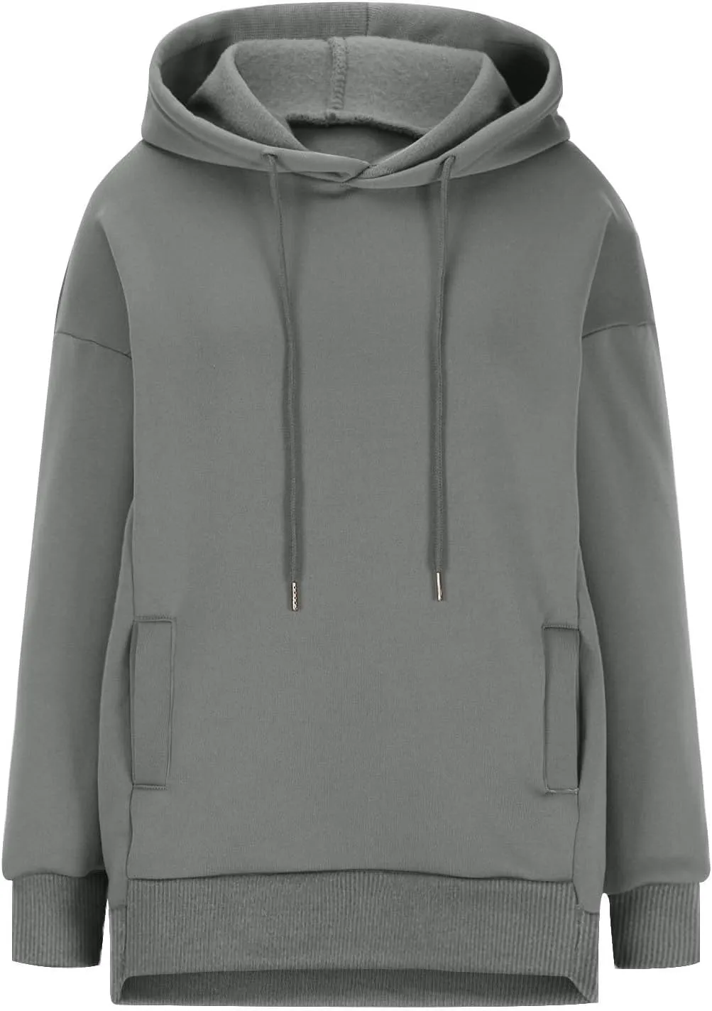 Womens Long Sleeve Tops Drawstring Pullover Tops Fall Lightweight Hoodies Loose Fit Business Casual Clothes Fall