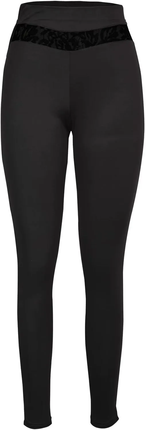 Women's Mesh Panel Side Sheer Lace High Waist Leggings Skinny Workout Yoga Pants with Pockets Athletic Activewear